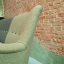 Vintage mid-century 2-zit eucalyptus