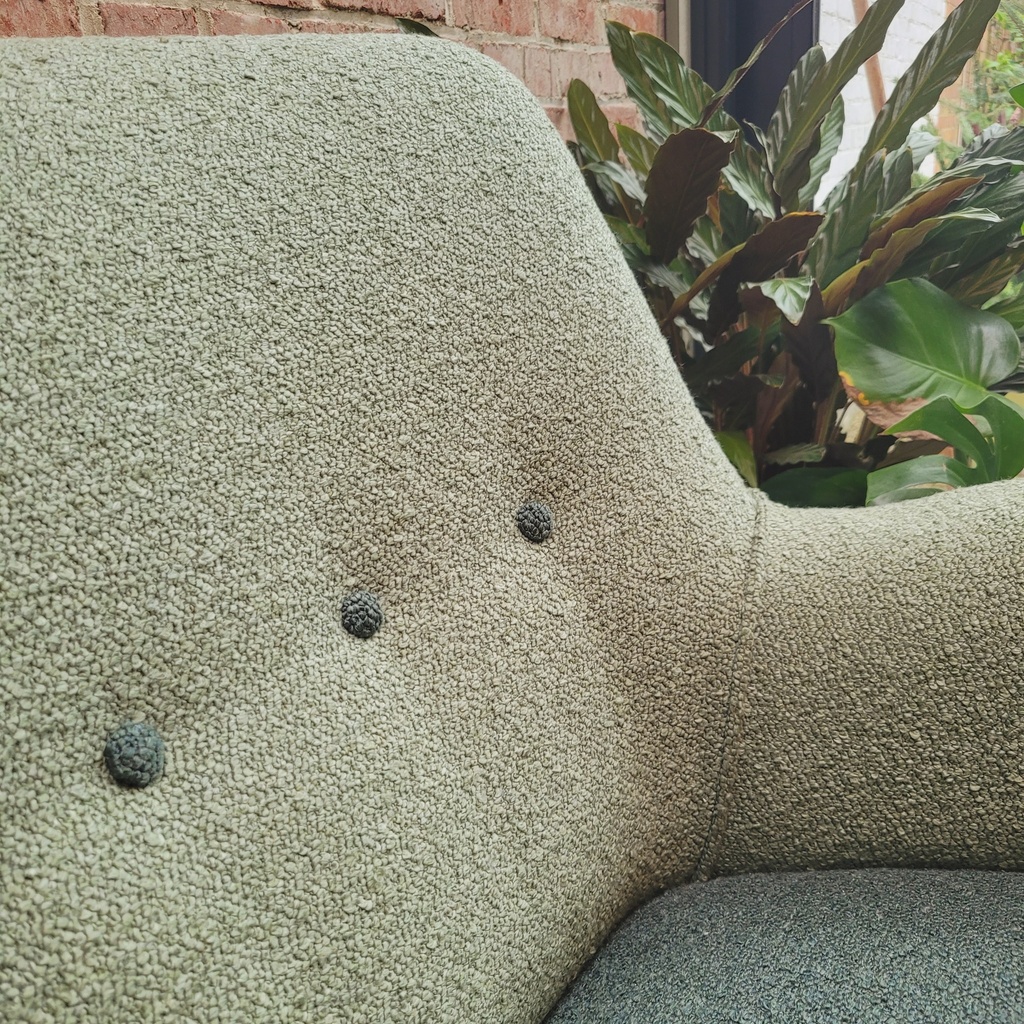 Vintage mid-century 2-zit eucalyptus