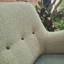 Vintage mid-century 2-zit eucalyptus